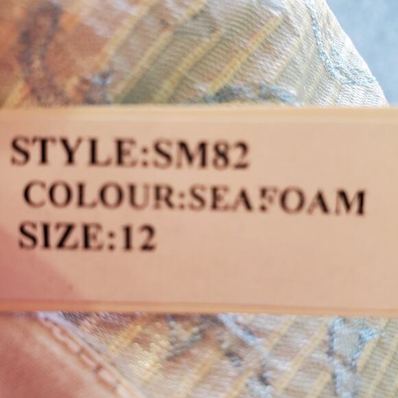 Nina Cole Seafoam Cocktail Skirt Suit Set 12 New with Tags - Picture 6 of 9